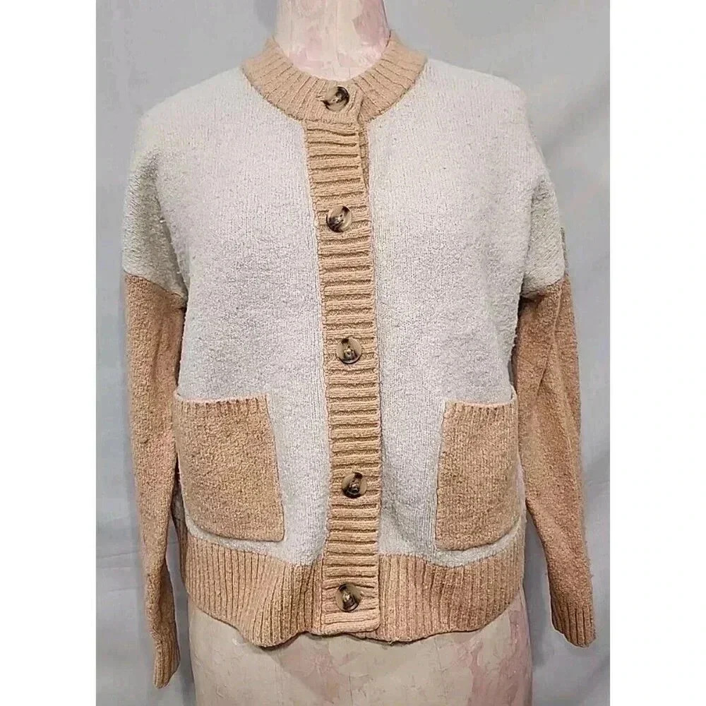 Madewell Retro Boxy Button Up Cardigan With Pockets